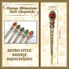 Yilloog 6 Pieces Vintage Rhinestone Hair Sticks Chinese Chopsticks Retro Chignon Pins Stylish Traditional hair Sticks Ac