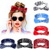 Blulu 6 Pieces Bandana Paisley Headbands Boho Bow Knot Headwrap Retro Flower Printed Elastic Rabbit Ear Hairband for Wom