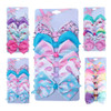 6PackSet 5In Cute Mermaid Rainbow Colorful Grosgrain Ribbon Hair Bow Alligator Clip Accessories Mermaid Series