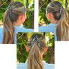 Camila Paris CP3100 French Extra Large Banana Clip Hair Comb Gray Classic Banana Clips Hair for Thick Hair Ponytail Hold