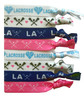 8 Piece NoCrease Hair Elastic Set Lacrosse Accessories for Players Women Girls Coaches and Teams