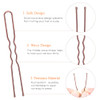 Hair Pins for Women IKOCO 2inch and 275inch U Shaped Bobby Pins with Storage Box 50Pcs of each size Brown