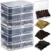 Tigeen 1200 Pcs Bobby Pins Bulk 2 Inch Hair Pins Kit for Women Invisible Wave Clips Painfree Hairpin with Storage Case f