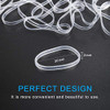 AHIER 2000PCS Clear Elastic Hair Bands 2mm in Width and 30mm in Length Hair Ties Disposable Hair Holders Ideal for Long