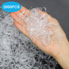 AHIER 2000PCS Clear Elastic Hair Bands 2mm in Width and 30mm in Length Hair Ties Disposable Hair Holders Ideal for Long