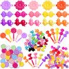 Janinka 72 Pieces SelfHinge Plastic Hair Clips 80s 90s Cartoon Colorful Cute Barrettes and Pins for Toddler Girls Multic