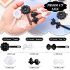 Janinka 72 Pieces Self Hinge Plastic Hair Clips 80s 90s Cartoon Hairpins Colorful Cute Clips for Toddler Girls White Bla