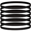 24 Pieces Thin Sports Elastic Headbands Black Skinny Athletic Exercise Hair Bands No Crease Soft Sweatband for Men Women