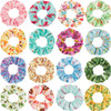 16 Pieces Cute Hair Scrunchies Kawaii Colorful Cute Unicorn Rainbow Mermaid Dog Printing Scrunchy Ponytail Holder Hair T