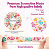 16 Pieces Cute Hair Scrunchies Kawaii Colorful Cute Unicorn Rainbow Mermaid Dog Printing Scrunchy Ponytail Holder Hair T