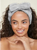 Huachi Spa Headbands for Women Makeup Washing Face Skincare Face Wash Head Band Cute Bow Hair Band for Girls Soft Coral