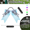 WILLBOND 20 Pieces Soccer Hair Bows Elastic Soccer Ball Hair Tie Accessories Sports Hair Band for Women Player Football