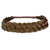 BOBIYA 5 Strands Synthetic Hair Braided Classic Chunky Wide Plaited Headband Elastic Stretch Braid for Women Girl Medium