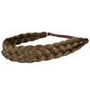 BOBIYA 5 Strands Synthetic Hair Braided Classic Chunky Wide Plaited Headband Elastic Stretch Braid for Women Girl Medium