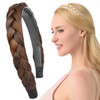 DIGUAN Width 09 inches Synthetic Hair Plaited Headband Braid With Teeth Hair Band Accessories for Women Girl Dark Copper