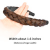 DIGUAN Width 09 inches Synthetic Hair Plaited Headband Braid With Teeth Hair Band Accessories for Women Girl Dark Copper