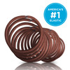 GOODY Ouchless Womens Hair Braided Elastics 4mm for Medium Hair Brown 32 Count Pack of 1