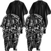 SATINIOR 4 Pcs Cape for Hair Cutting Waterproof Stylist Cape for Salon Coloring Hair Strings Adjustable Snap Closure