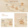 40 Pieces Vintage Bridal Hair Pins and Spiral Wedding Hair Clips Headpieces