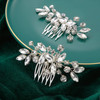 2 Pcs Bridal Wedding Hair Comb Rhinestone Silver Bridal Side Comb Crystal Rhinestone Hair Accessories for Women and Girl