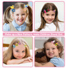 RIMOBUL 15 Pieces Girl Hair Clips Cute Barrettes Crocheted Hair Accessories Flower Fruit Animal Pattern Hair Clip Ice Cr