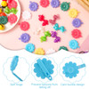 Hoteam 100 Pcs Self Hinge Plastic Hair Clips Hair Barrettes for Girls Bows Clips Flower Barrettes Retro Assorted Hairs A