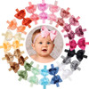 CLLOT Baby Girls Headbands Grosgrain Ribbon 45 Hair Bows Headband Big Bow Hair Bands for Toddler Pack of 20