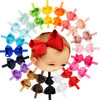CLLOT Baby Girls Headbands Grosgrain Ribbon 45 Hair Bows Headband Big Bow Hair Bands for Toddler Pack of 20