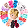 CLLOT 16 Colors Baby Bow Wide Turban Headbands Girls Big 6 inches Hair Bows Head Wraps Newborn Infants Toddlers Hairband