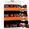 Basketball Hair Ties No Crease Ribbon Hair Bands and Ponytail Holders Basketball Elastics Accessories for Girls and Wome