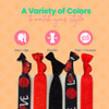Basketball Hair Ties No Crease Ribbon Hair Bands and Ponytail Holders Basketball Elastics Accessories for Girls and Wome
