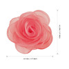 Womens Lovely Flower Hair Clip Rose Brooches Light Orange Floral Pin for Hats and Accessories