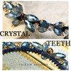 Firuilo Rhinestones Headband Sparkly Crystal Flower Hairbands Blue Beaded Headpieces Holiday Costume Hair Accessories fo