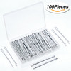 Hicarer 100 Pieces White Bobby Pins 22 Inch Hair Pins for Women Wave Hair Clips Bulk with Storage Box Wedding Hair Acces