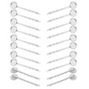 Lasenersm 20 Pieces Metal Bobby Pins Hair Clips with 12mm Round Brass Tray Silver for DIY Hair Accessories Making