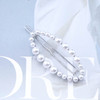 Andelaisi Hair Clip Silver Circle Pearl Hairpin Clip Vintage Hollow Circle Hair Barrette Geometric Head Clip Accessories