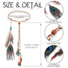 Campsis Indian Princess Peacock Feather Head Chain for Girl Fashion Headband for Women Blue