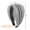 ACOUINT Hairband Boho Style NonSlip Wide Headband with Teeth Fabric Headbands for Womens Hair Large Head Bands for Women
