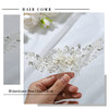 Bmirth Wedding Hair Combs Silver Flower Hair Comb Pearl Bridal Hair Piece Crystal Bride Hair Accessory for Women