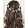Easedaily Crystal Bride Wedding Headpiece Silver Rhinestone Bridal Hair Comb Prom Hair Accessories for Women