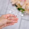 Easedaily Flower Bride Wedding Hair Pin Silver Leaf Crystal Bridal Hair Piece Rhinestone Hair Accessories for Women and