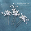 JAKAWIN Flower Bride Wedding Hair Pins Bridal Hair Accessories Pearl Hair Piece for Women HP163 Silver