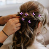 Bartosi Butterfly Hair Clips and Pins Purple Decorative Bobby Pins for Wedding Hair Accessories Women and Girls Pack of