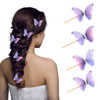 BARTOSI Butterfly Hair Clips Purple Butterfly Hair Pins Cute Hair Accessories for Women and Girls Pack of 4