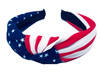 Shimmer Anna Shine Red White Blue Patriotic Hair Accessory Set American Flag Twist Headband Hairband Scrunchie for Women