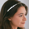 Fdesigner Crystal Wedding Headband Bride Headpiece Silver Rhinestone Women Thin Hair Accessories