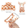 Paderison Checkered Multicolored Rectangle Y2K Hair Barrettes and Claw Clips 6 Pcs Strong Hold Hair Accessories for Thin