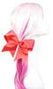 HipGirl Neon Green 6 Cheer Bows 2 Count Hair Accessory with Elastic Hair Ties for Girls and Women Cheerleading Hair Bows