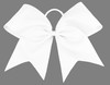 HipGirl Cheer Bow Hair Ties6 Hair Bows for Girls Women Cheerleader Softball Gifts 2 Count White Cheerleading Hair Bows