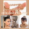 Ahoney 9Pcs Pearl Hair Ties Elastic Hair Scrunchies Hold Crystal Beads Bulk Hair Ropes Stretchy Handmade Boho Bride Bach